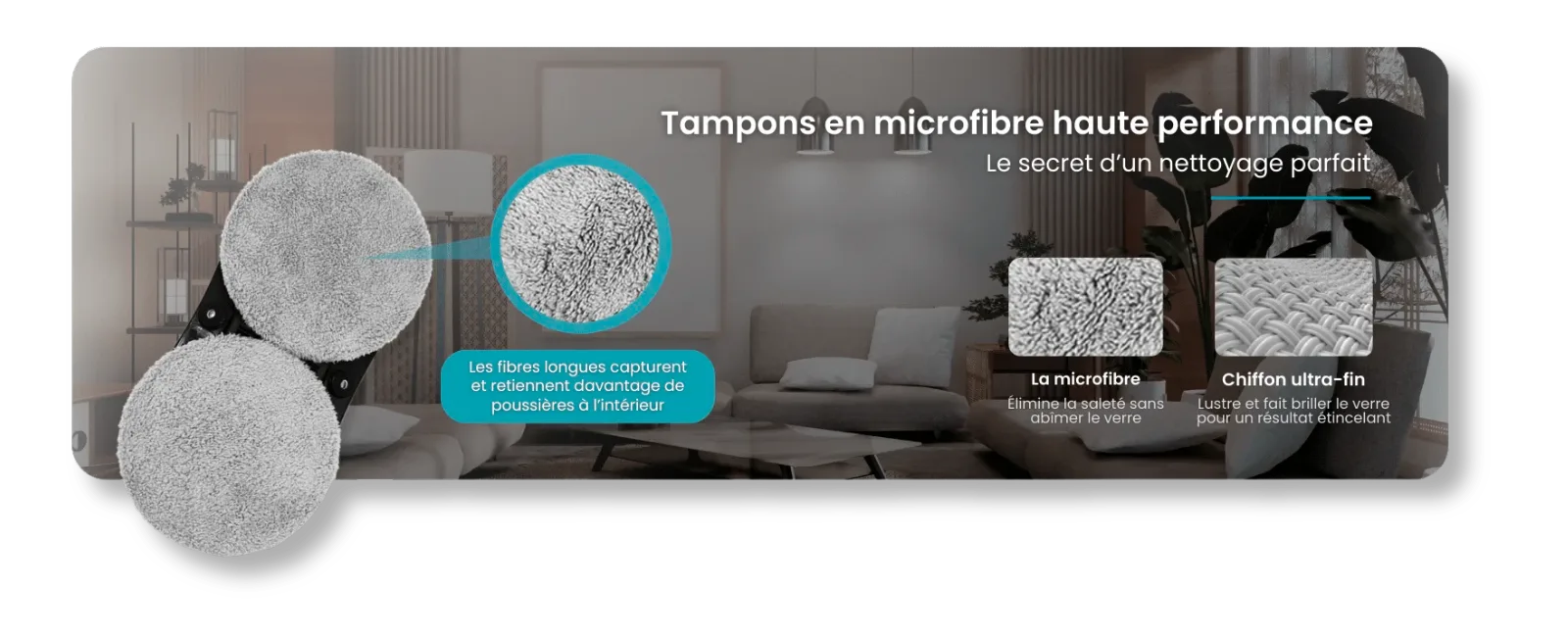 Tampons en microfibre haute performance — Le secret d'un nettoyage parfait